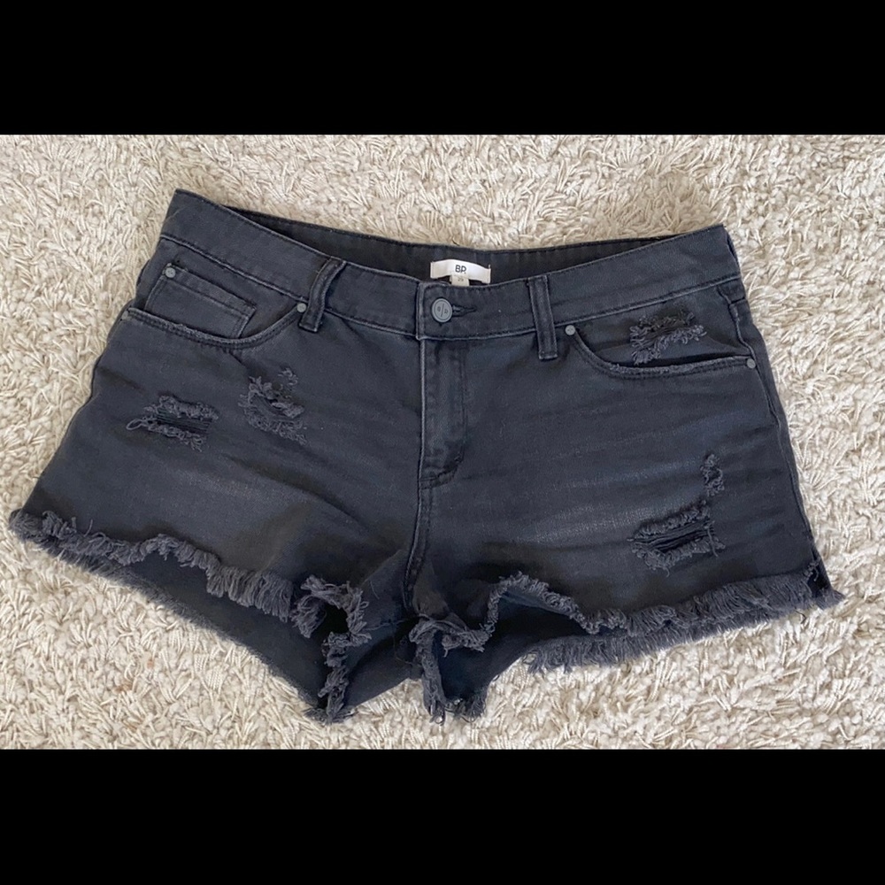 Black Denim Shorts